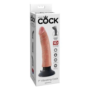 Dildo Vibrador con Ventosa - King Cock 7″