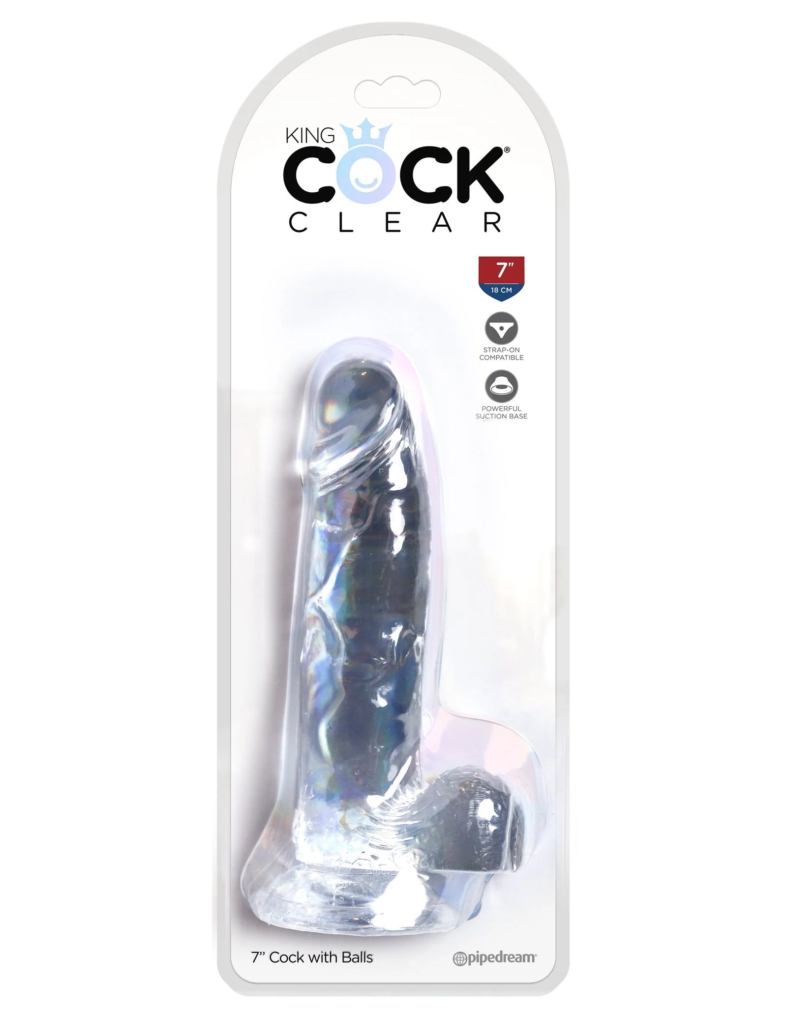 Dildo con bolas realista: King Cock 7″