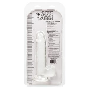 Dildo con bolas realista: Queen Size 6″
