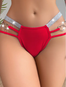 6Pack de Tanga con recorte de corazones