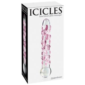 Dildo de Cristal Texturizado: Icicles Speckels 7"