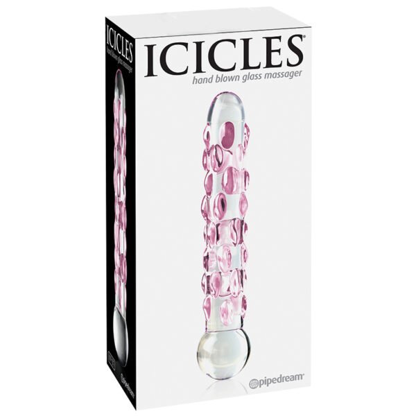 Dildo de Cristal Texturizado: Icicles Speckels 7"