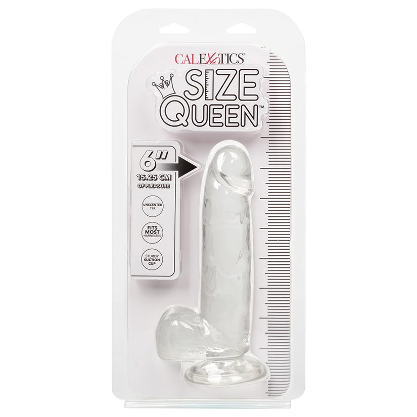 Dildo con bolas realista: Queen Size 6"