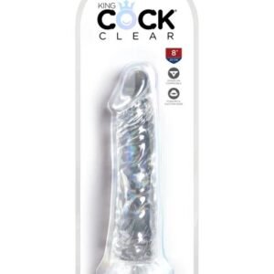 King Cock 8" - Dildo con Ventosa Transparente