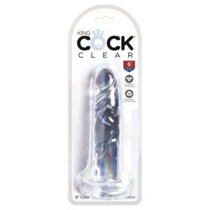 King Cock 6" - Dildo con Ventosa Transparente