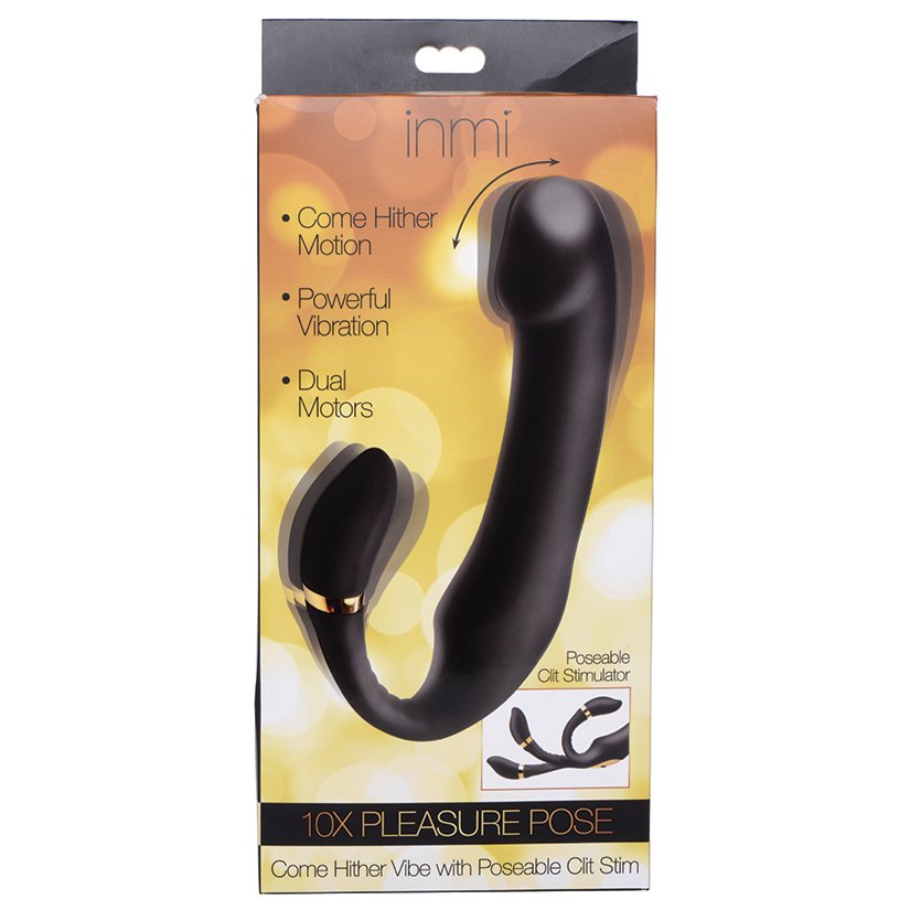 Inmi X Pleasure Pose Come Hither Silicone Vibrator With Poseable Clit Stim Lencer A Mexico