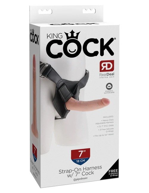 King Cock 7″ – Dildo con Cinturon de Arnés