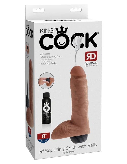 King Cock 8″: Dildo Eyaculador + Bolas