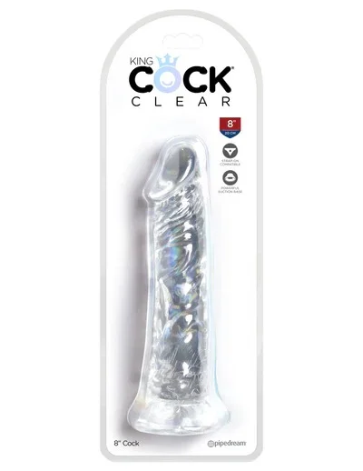 King Cock 8″ – Dildo con Ventosa Transparente