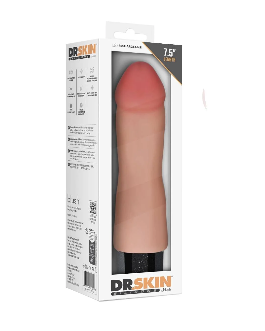 Dr. Skin Dr. Avery 7″ – Dildo vibrador realista