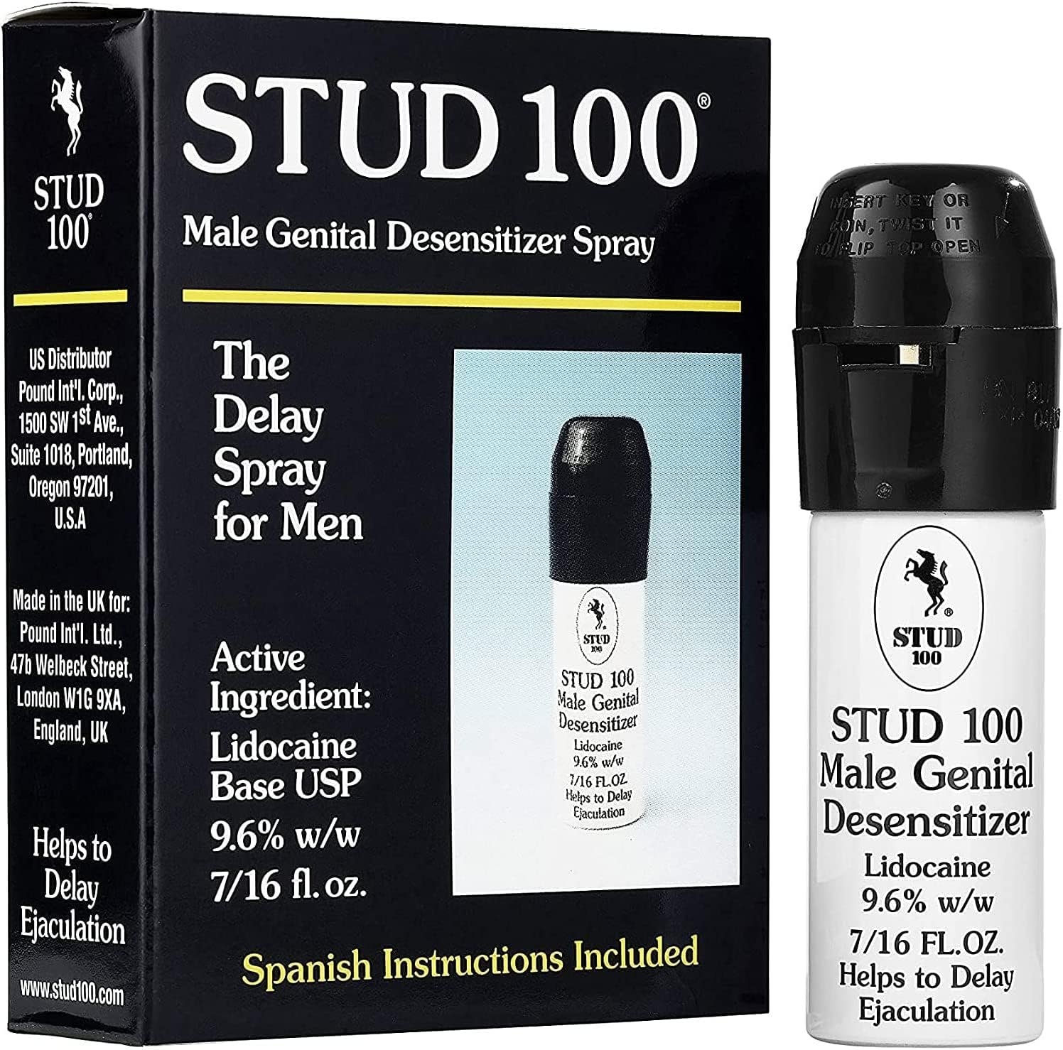 STUD-100 Male - Retardante en Spray con Lidocaina